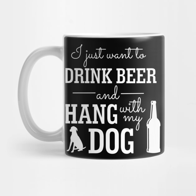 Beer Hang With Dog Canine Funny Humor by Mellowdellow